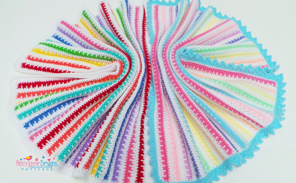 Ice Cream - Easy Baby Blanket Crochet Pattern