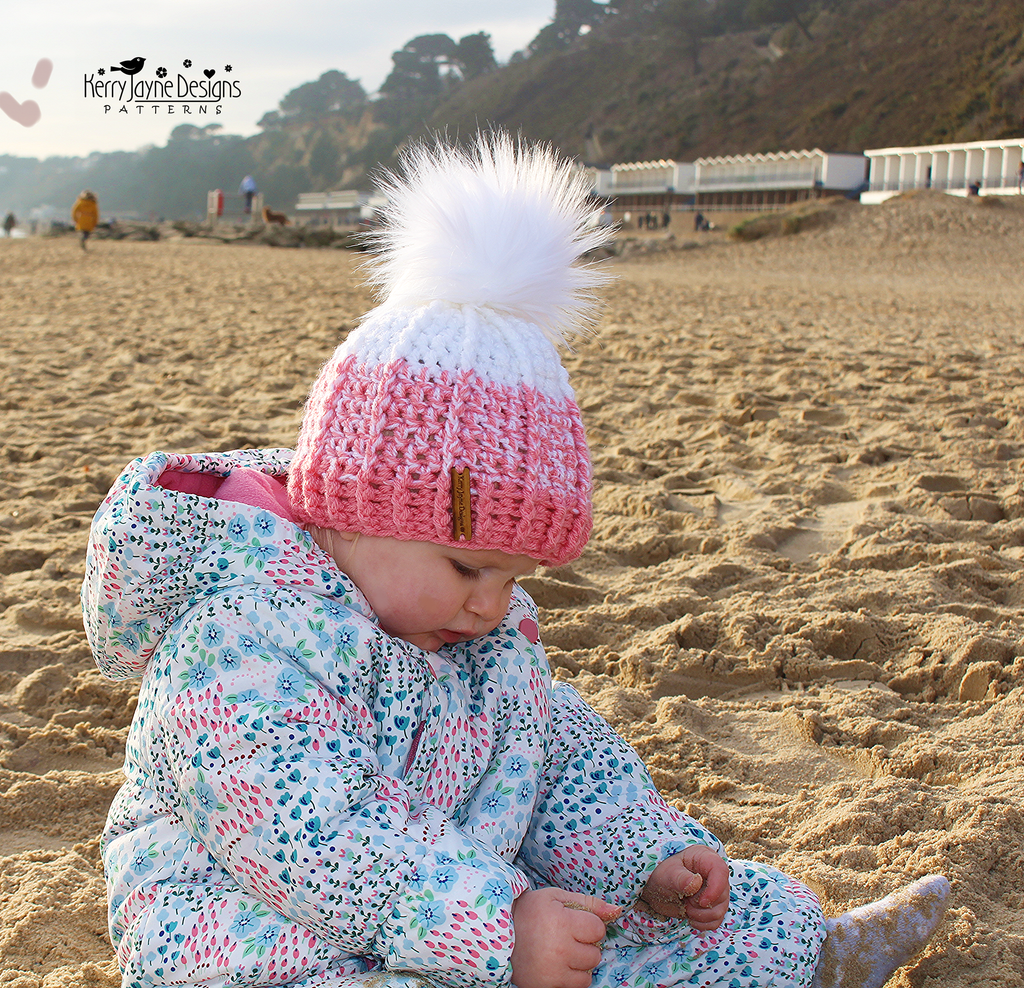 My First Pom Pom Hat Crochet Pattern UK – Kerry Jayne Designs Ltd