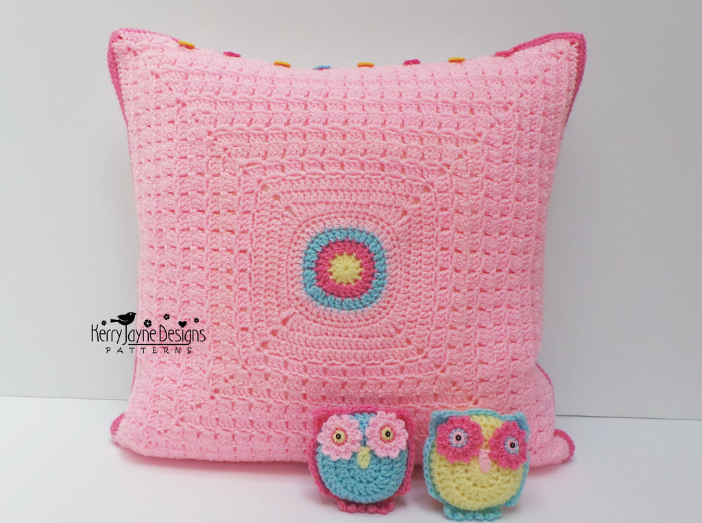 Pink owl pillow hotsell