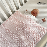 Bobbles and Hearts Blanket Crochet Pattern USA