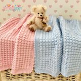 Blue and pink baby blankets