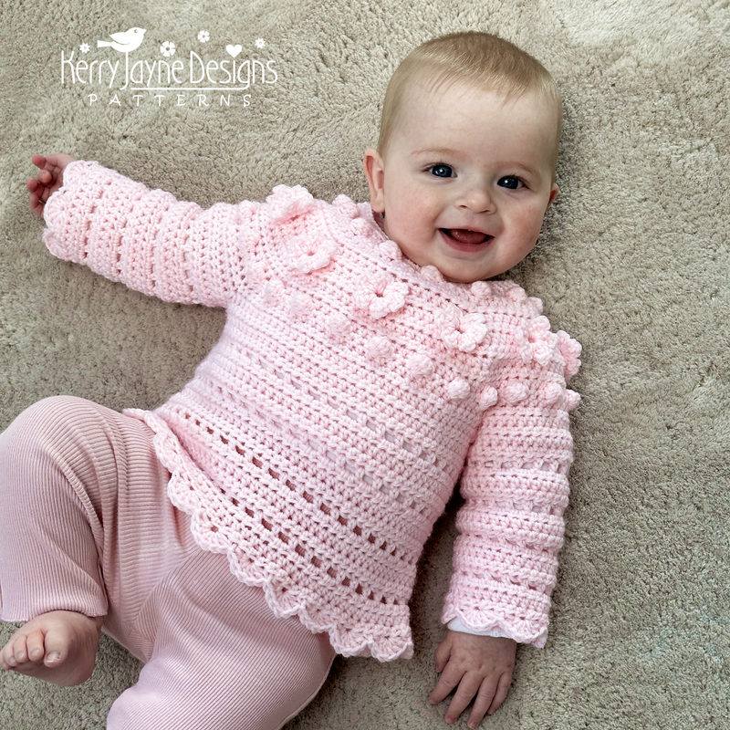 Daisy Jumper Crochet Pattern UK Kerry Jayne Designs Ltd