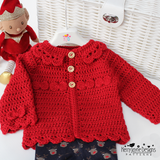 Collar cardigan crochet pattern