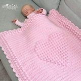 Heart blanket crochet pattern