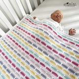 Rainbow Bricks Baby Blanket Crochet Pattern UK