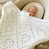 Crochet hearts blanket