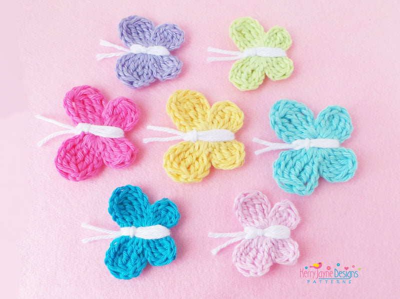 Easy & Quick Crochet Butterfly Free Pattern for Beginners · Crazy Hands